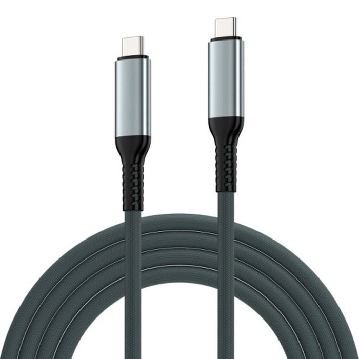 EWENT Cable USB4 Gen 3x2 USB-C a USB-C Fabric 1m Blanco/Negro EWENT Cable USB4 Gen 3x2 USB-C a USB-C Fabric 1m Blanco/Negro