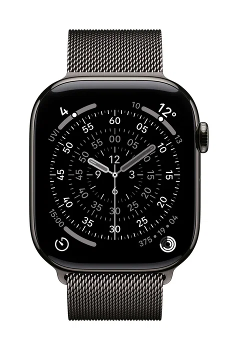 Apple MGJ74ZM/A Corre Milanese Loop de Malla de Acero Inoxidable Color Pizarra 46 mm Talla M/L para Apple Watch 44/45/46/49mm