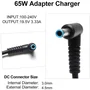 Generico Cargador compatible HP 65W 19.5V 3.33A punta azul 4.5*3.0mm