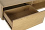 DKD Home Decor Mesa Centro Scandi Natural 120x60x35cm MDF Roble 2 Cajones