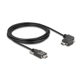 DeLOCK Cable USB 2.0 USB Type-C con tornillos a USB Type-C acodado 3 m