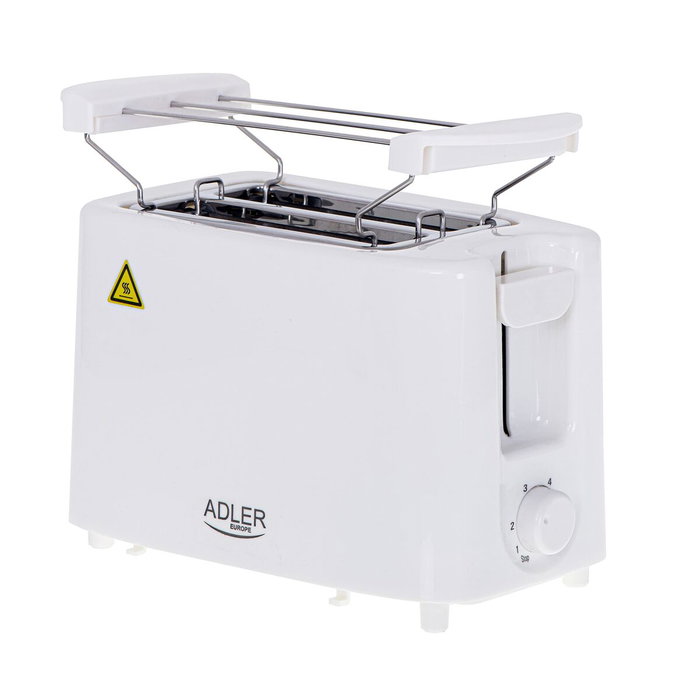 Adler Tostadora Ad 3223 de 2 ranuras, Blanca, 900 W Adler Tostadora Ad 3223 de 2 ranuras, Blanca, 900 W