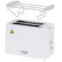 Adler Tostadora 2 Ranuras AD 3223, 900 W, Blanca, con Rejilla para Panecillos y Apagado Automático, 6 Niveles de Tostado