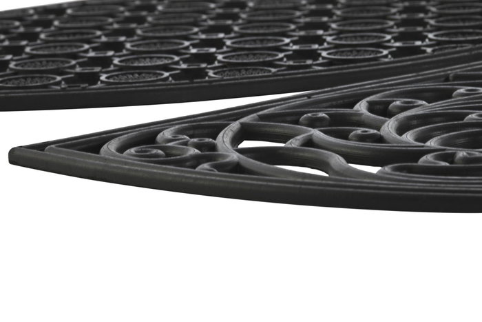 DKD Home Decor Felpudo Terraza Y Jardin Negro 45 x 1 x 75 cm (6 Unidades)