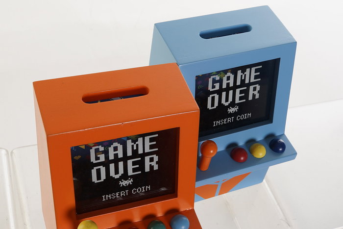 DKD Home Decor Hucha Naranja Azul 17 x 10.5 x 11 cm (6 Unidades)