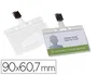 Q-connect Identificador Rigido Plastico Acabado Brillante con Pinza KF14148 9x6,7 cm