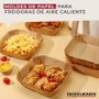 FACKELMANN Bandeja de papel para airfryer cuadrado - 50uds