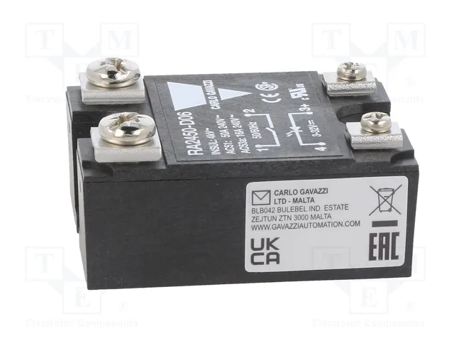 CARLO GAVAZZI RA2450-D06 Relé de semiconductor 50A 24÷280VAC