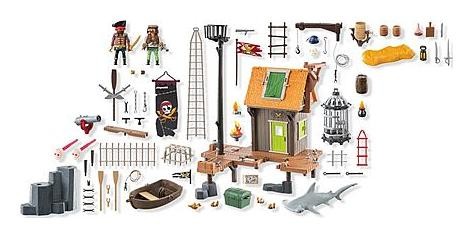 Playmobil Puerto y Guarida Pirata con Prisiones 71792
