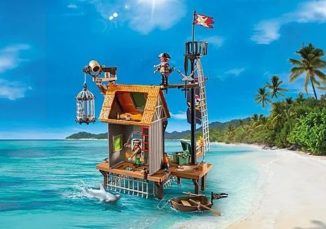Playmobil Puerto y Guarida Pirata con Prisiones 71792