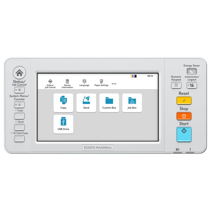 Kyocera ECOSYS MA4000cix - Impresora Láser Color Multifunción A4 con Copiadora y Escáner - 40 ppm - Duplex Automático - WiFi, Ethernet - HyPAS - Negro/Blanco