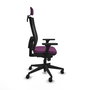 PIQUERAS Y CRESPO Silla de oficina Horna con mecanismo Sincro, Morado y Negro