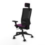 PIQUERAS Y CRESPO Silla de oficina Horna con mecanismo Sincro, Morado y Negro