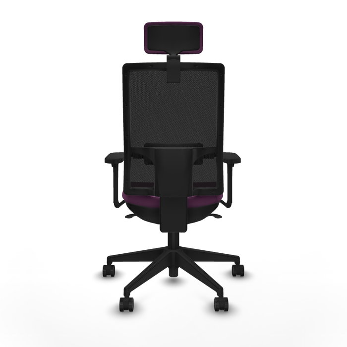 PIQUERAS Y CRESPO Silla de oficina Horna con mecanismo Sincro, Morado y Negro