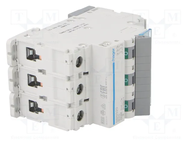 HAGER Interruptor magnetotérmico NBN320 20A 3P 10kA