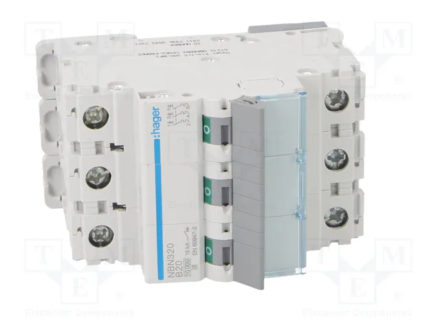 HAGER Interruptor magnetotérmico NBN320 20A 3P 10kA