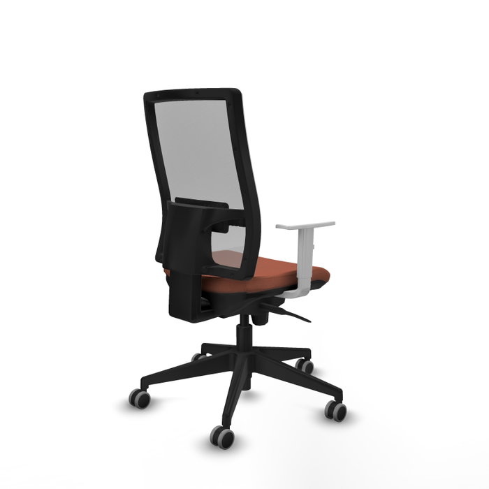 PIQUERAS Y CRESPO Silla de oficina Horna con mecanismo Sincro, Marrón y Gris