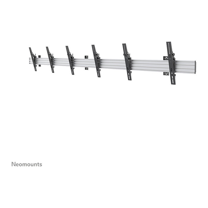 Neomounts NMPRO-WMB3 Soporte de Pared Triple para Pantallas de Menu 32-55 Pulgadas, Inclinable, hasta 30 kg por Display, Aluminio Negro