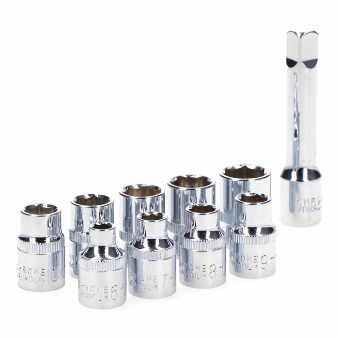 Koma Tools Kit carraca 12V con accesorios, batería y cargador