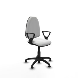 PIQUERAS Y CRESPO Silla de oficina Aýna en color Blanco con brazos fijos