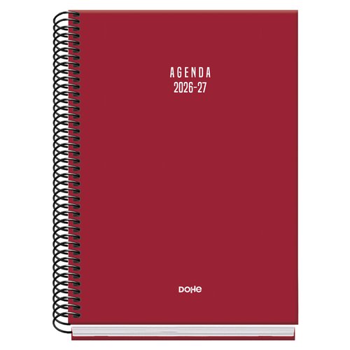 DOHE Agenda Escolar Basic Colour Vibes Extra A5 Espiral Burdeos 2026-27 DOHE Agenda Escolar Basic Colour Vibes Extra A5 Espiral Burdeos 2026-27
