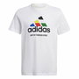 Camiseta de Manga Corta Infantil Adidas Nations Blanco