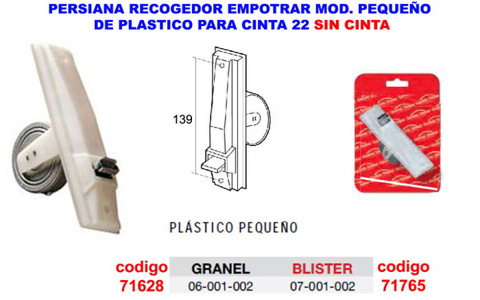 Interruptor de persiana de recuperación de embutir plástico blanco Interruptor de persiana de recuperación de embutir plástico blanco