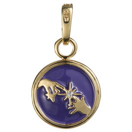 The Noble Collection Colgante E.T. chapado en oro y azul para fans y coleccionistas