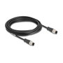 DeLOCK Cable M12 Codificado A 8 Pin Macho a Macho Negro 5 m