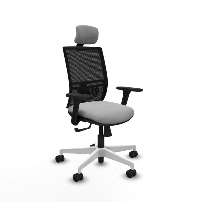 PIQUERAS Y CRESPO Silla de oficina Yunquera con mecanismo Sincro, Gris claro y Negro PIQUERAS Y CRESPO Silla de oficina Yunquera con mecanismo Sincro, Gris claro y Negro