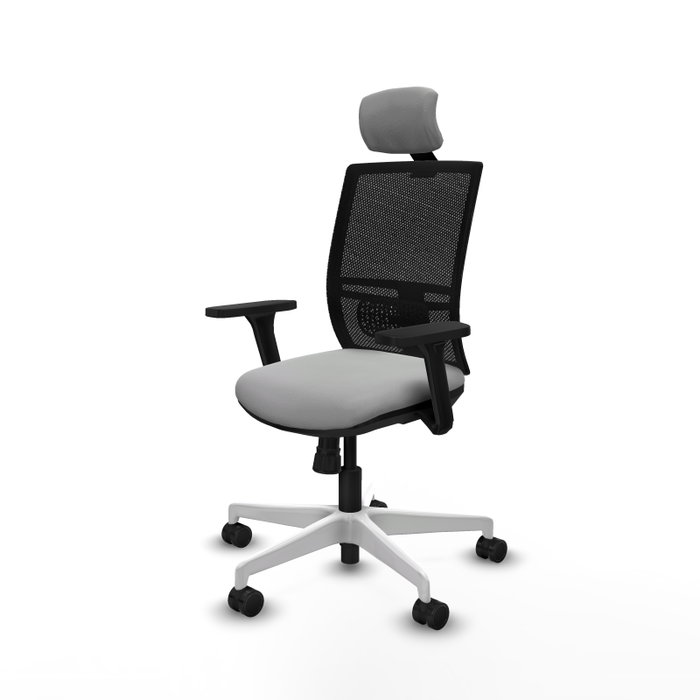 PIQUERAS Y CRESPO Silla de oficina Yunquera con mecanismo Sincro, Gris claro y Negro PIQUERAS Y CRESPO Silla de oficina Yunquera con mecanismo Sincro, Gris claro y Negro
