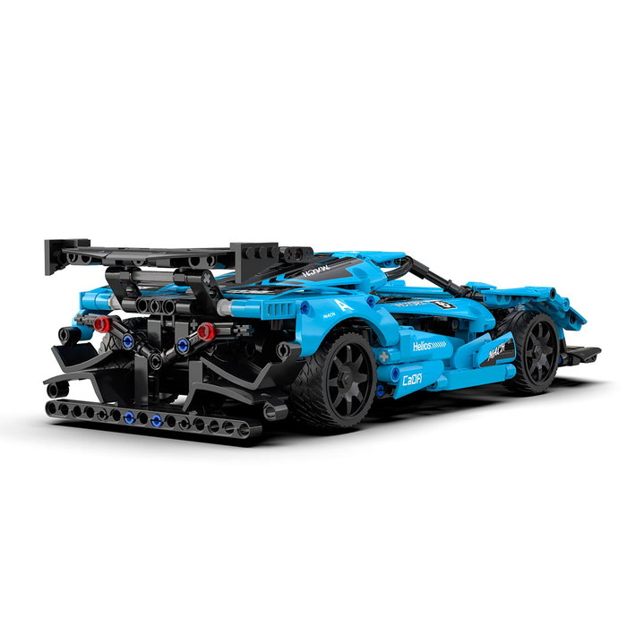 DEQUBE Cada: Helios Coche de Carreras Azul con Control Remoto 2.4GHz y App Bluetooth 419 Piezas - Multilenguaje