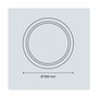 Cristalrecord Plafón LED Circular Charly 72W 3CCT Dimable 7290Lm con Mando - Blanco, Ø50 x 7cm, Temperatura Ajustable 3000K/4000K/6000K