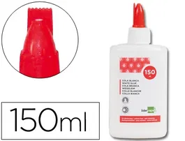 Liderpapel Pegamento Cola Blanca Lavable Bote 150 ml para Manualidades, Bricolaje, Hogar y Oficina, Adhesivo Rápido sin Disolventes