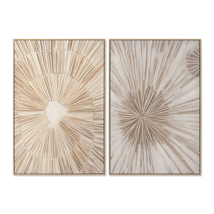 DKD Home Decor Cuadro Lienzo PS 83x4,5x123 Straw 3D Surtido de 2 Piezas DKD Home Decor Cuadro Lienzo PS 83x4,5x123 Straw 3D Surtido de 2 Piezas