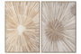 DKD Home Decor Cuadro Lienzo PS 83x4,5x123 Straw 3D Surtido de 2 Piezas
