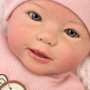 Muñecas Guca Muñeca Reborn Sofía 46cm 10211 Bebé Realista de Tacto Suave con Pelele y Gorrito Rosa
