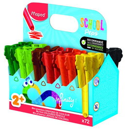 Lapices De Colores Maped Infinity Mini Jumbo School Pack De 72