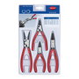 Knipex Juego de 4 Alicates para Arandelas y Anillos - 2 x 140 mm (10/12-25 mm) y 2 x 180 mm (19-60 mm)