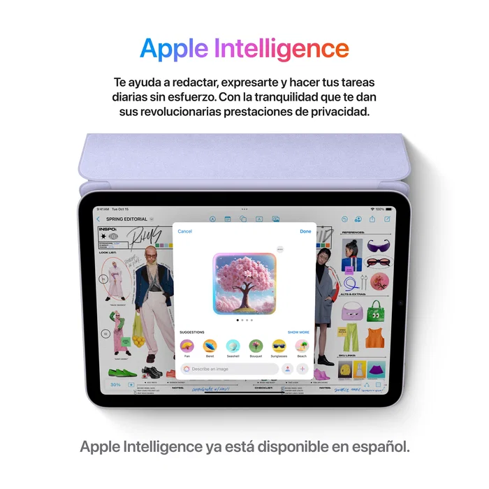 Apple iPad mini (7ª generación) 2024 - Tableta 8.3" Liquid Retina, Wi-Fi + 5G, 128 GB, A17 Pro, iPadOS 18, Gris Espacial
