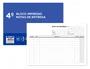 Liderpapel Talonario Entregas 329 Triplicado Cuarto Apaisado - Texto en Portugués, 2 Copias, Gramaje 60 g