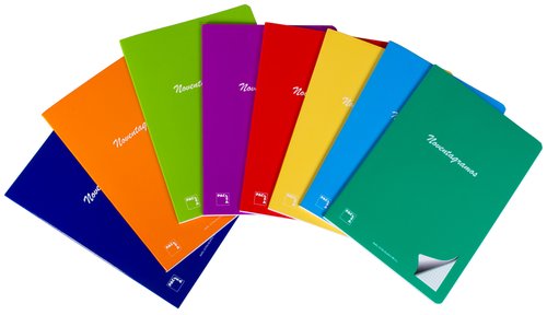 Pacsa Libreta Grapada 48 Hojas 90g Cuadrícula 4x4 Folio Colores Surtidos
