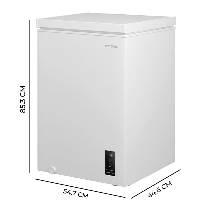 Cecotec Congelador Horizontal 99L Bolero CoolMarket Chest 99P Blanco E 38dB LED