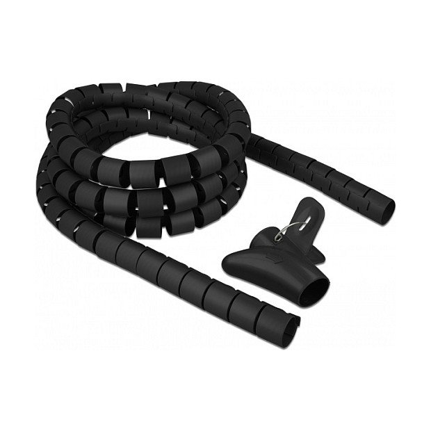 DeLOCK Manguito de espiral con herramienta de inserción 2,5 m x 30 mm Negro DeLOCK Manguito de espiral con herramienta de inserción 2,5 m x 30 mm Negro