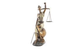 DKD Home Decor Figura Dama Justicia Envejecido Cobrizo