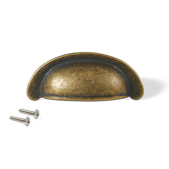 Emuca Lote de 20 tiradores para mueble Alberic, L77mm, intereje 64mm, Zamak, Bronce Emuca Lote de 20 tiradores para mueble Alberic, L77mm, intereje 64mm, Zamak, Bronce