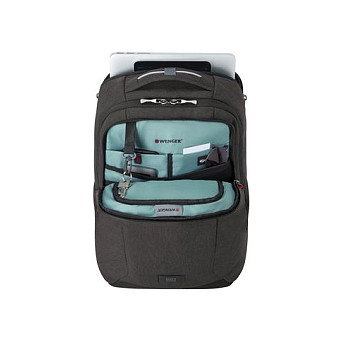 Wenger SwissGear MX Professional Mochila Portátil 16 Pulgadas (40.6 cm) con Compartimento para Tableta, Poliéster Gris, 21 Litros