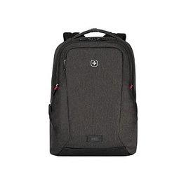 Wenger SwissGear MX Professional Mochila Portátil 16 Pulgadas (40.6 cm) con Compartimento para Tableta, Poliéster Gris, 21 Litros
