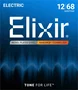 Elixir Juego Eléctrica Nanoweb Baritone - Cuerdas para Guitarra Eléctrica, Calibre 12-68