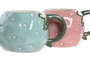 DKD Home Decor Taza Shabby Azul Celeste Rosa 11 x 9 x 16 cm (4 Unidades)